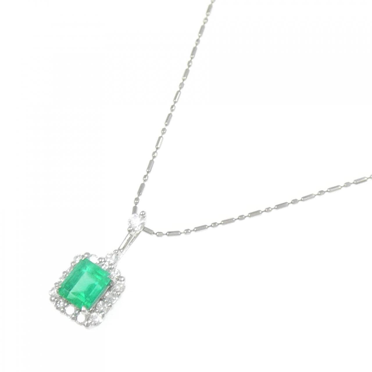 PT900/PT850 エメラルド ネックレス 0.80CT