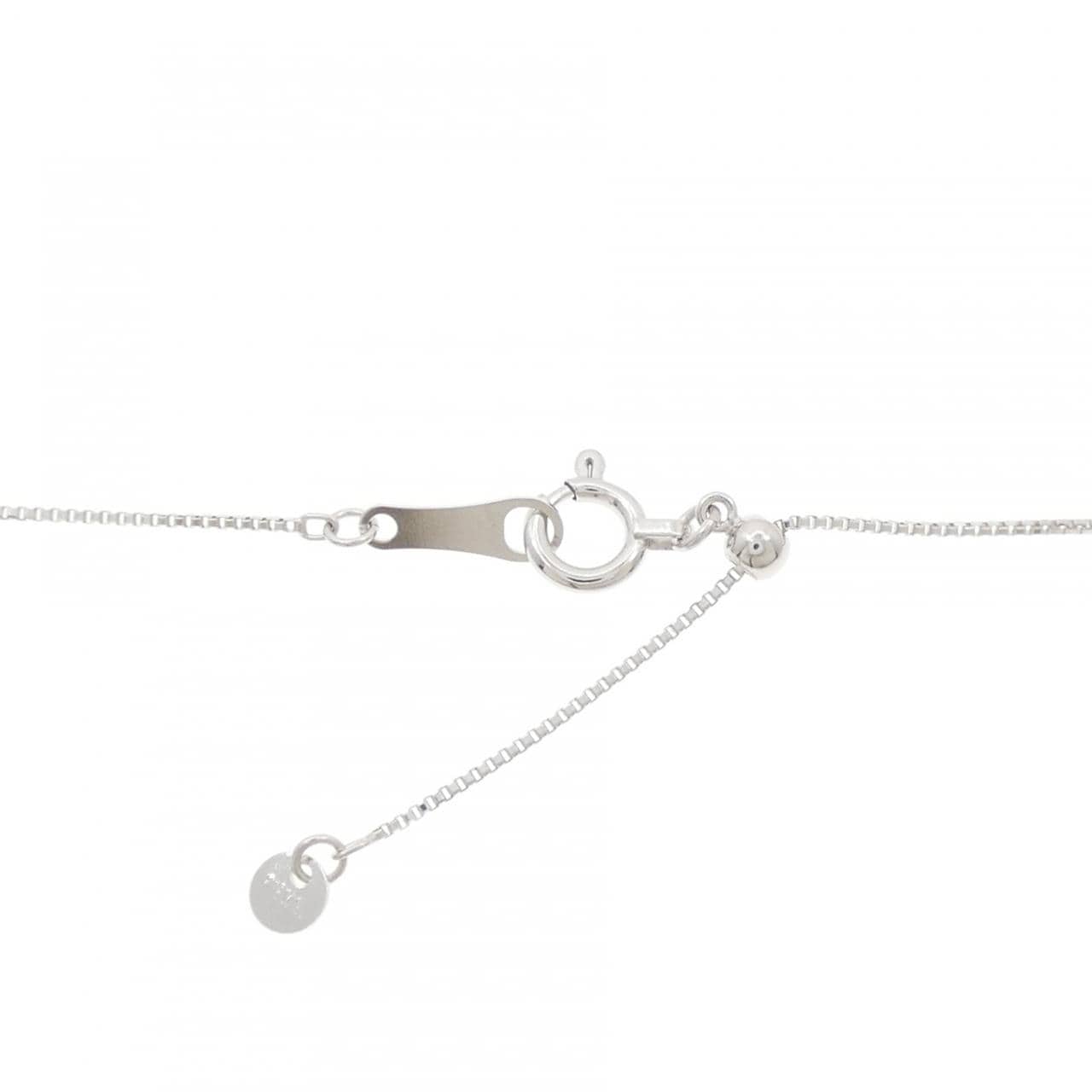 K18WG フラワー ルビー ネックレス 0.90CT