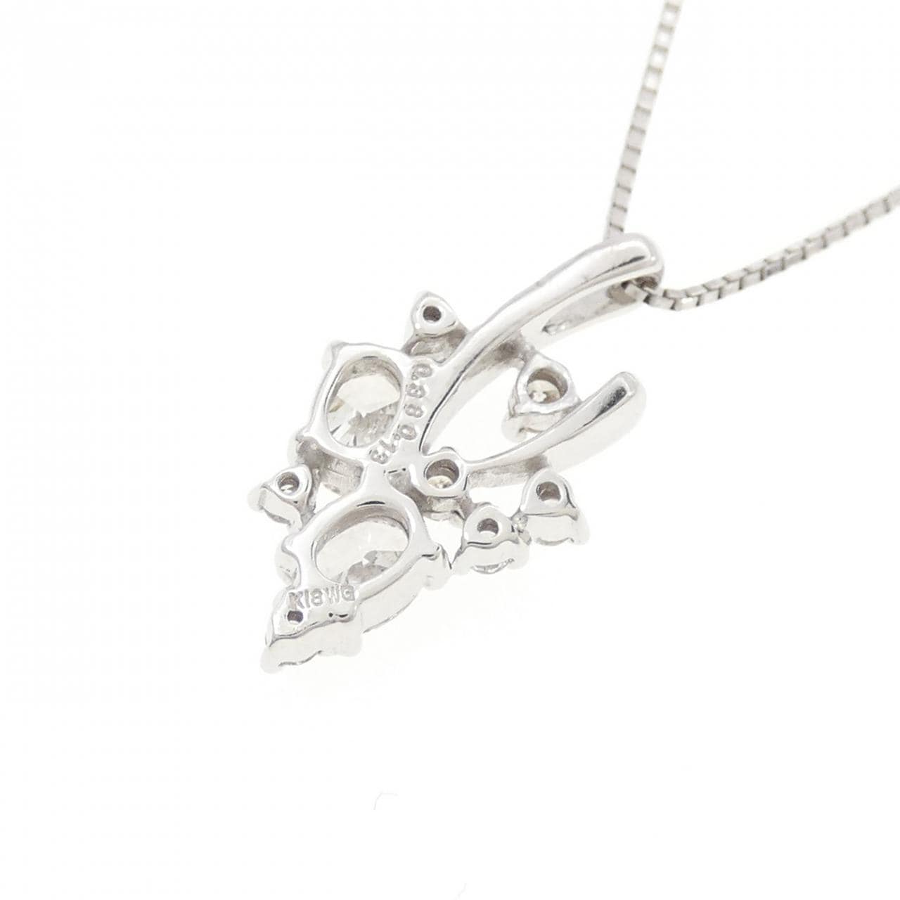 K18WG ダイヤモンド ネックレス 0.38CT