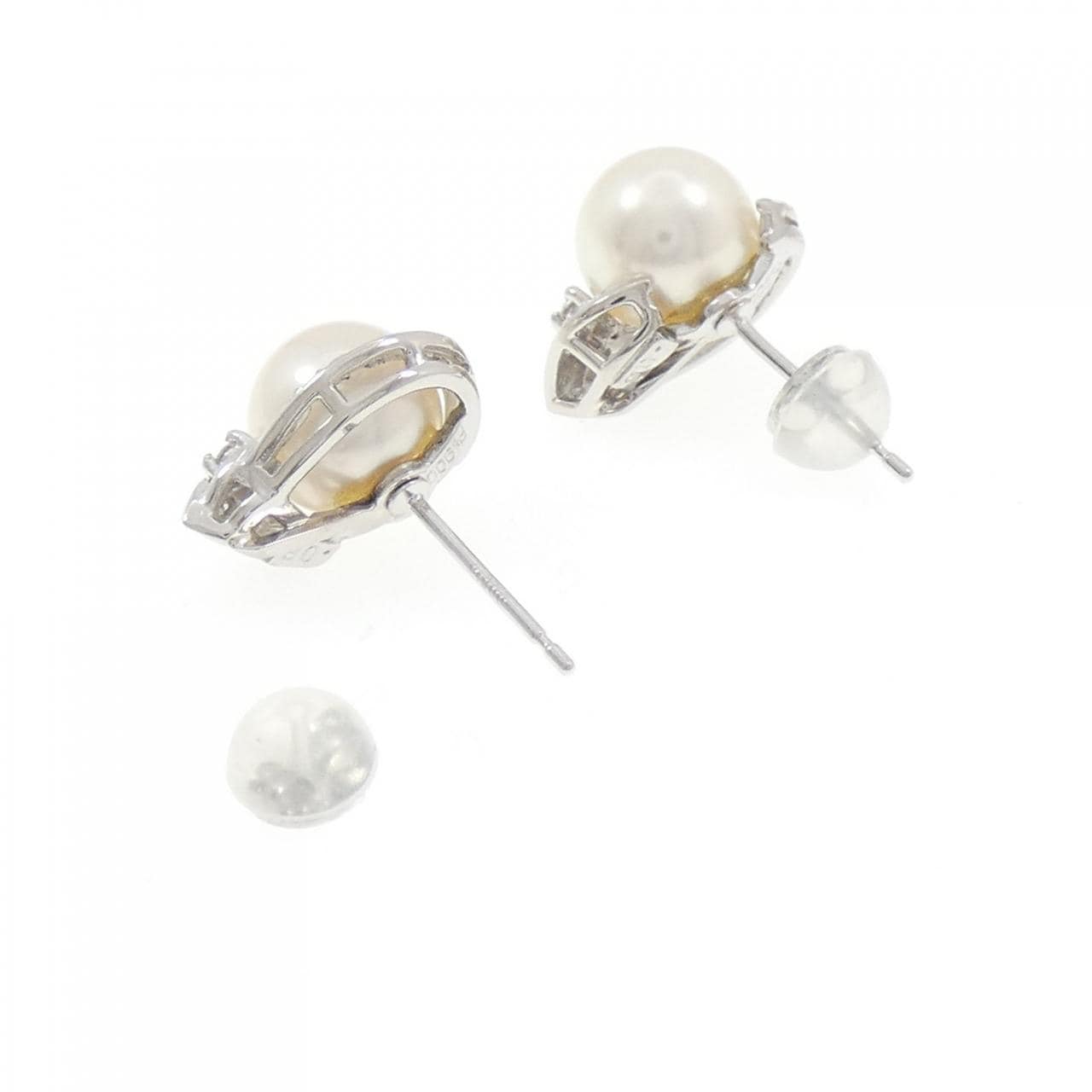 PT900 アコヤパール ピアス 7.6mm