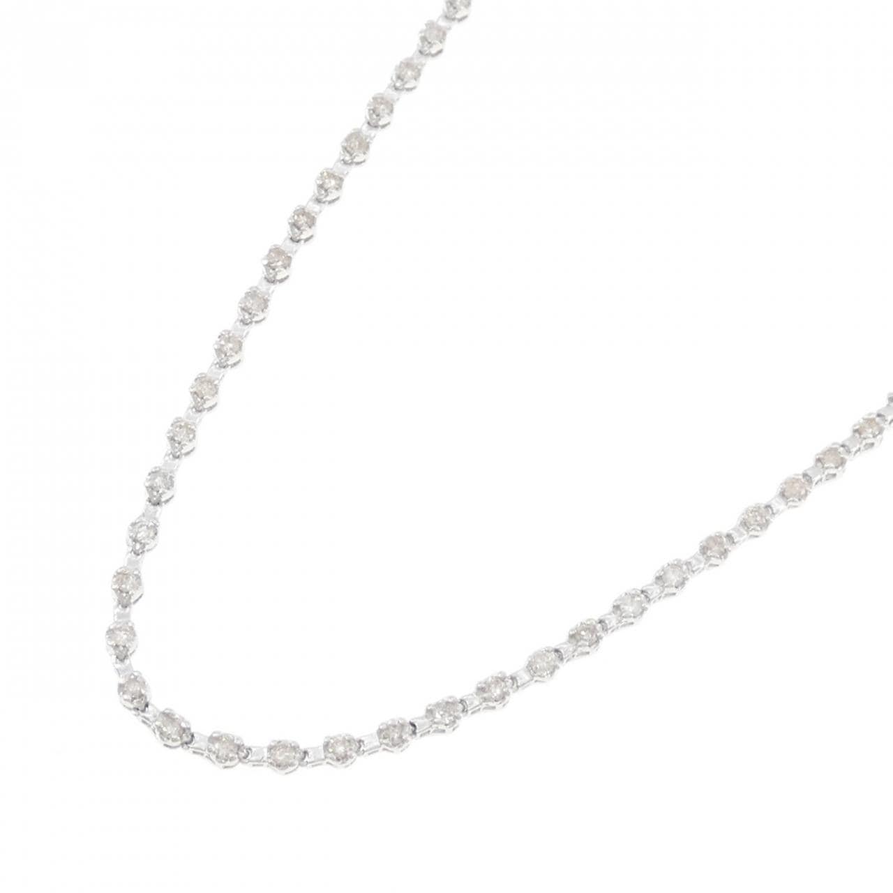 K18WG ダイヤモンド ネックレス 2.00CT