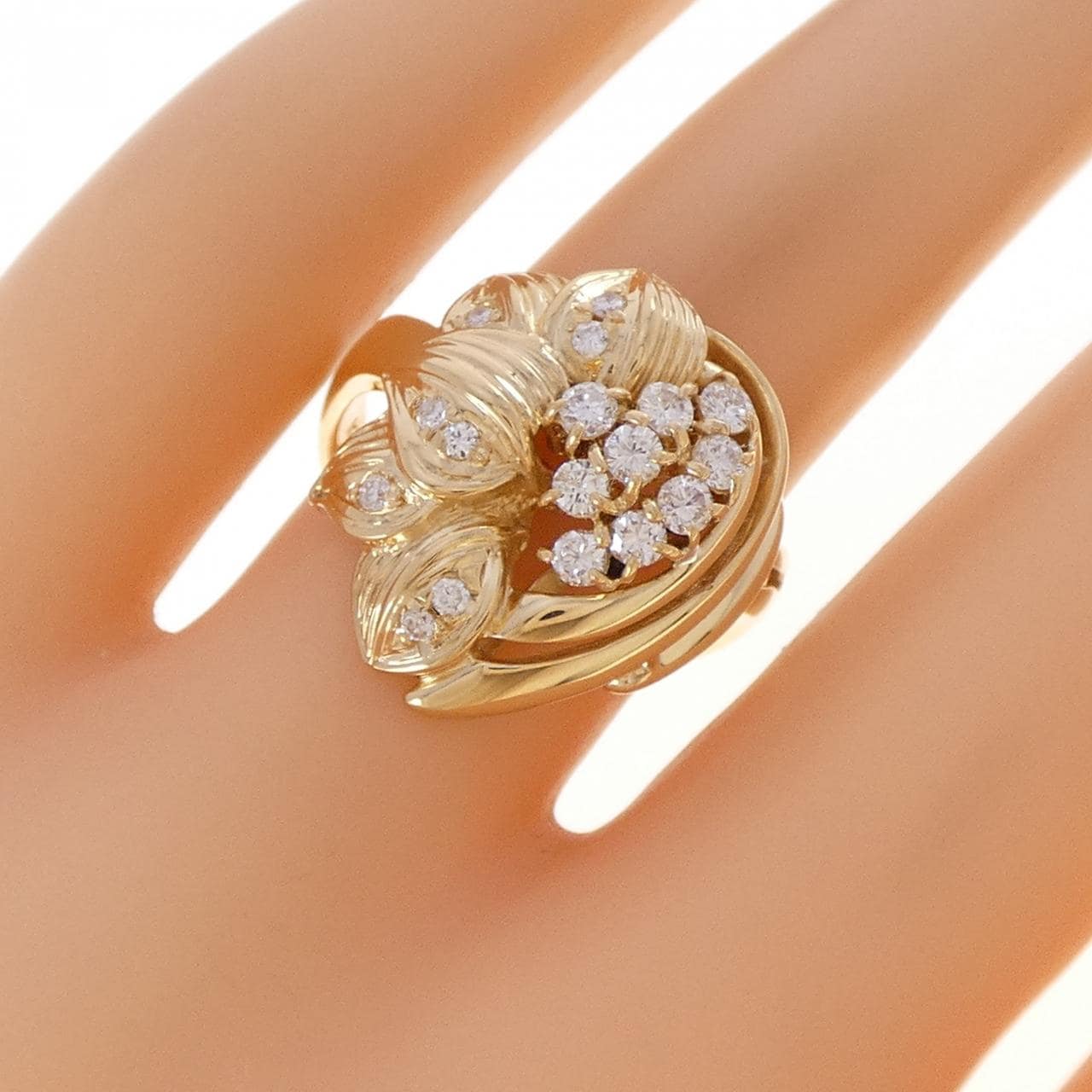 K18YG ダイヤモンド リング 0.41CT