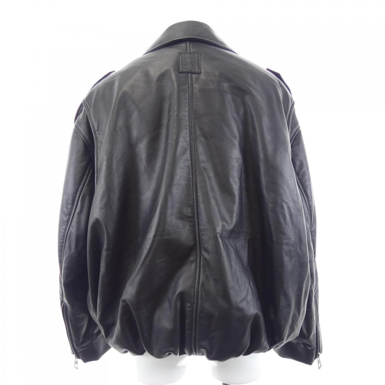 ロエベ LOEWE バルーン バイカージャケット H526Y34LAS レザーライダースジャケット