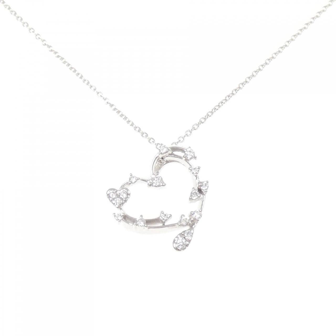 ポンテヴェキオ ハート ダイヤモンド ネックレス 0.12CT