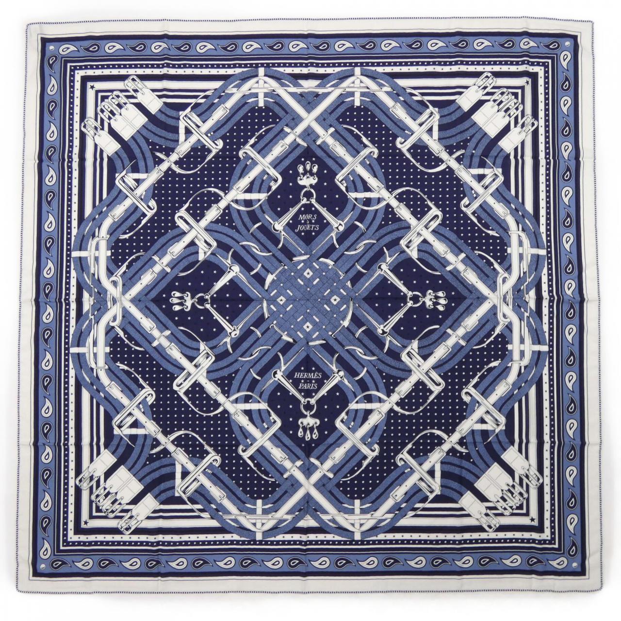 エルメス HERMES MORS A JOUETS BANDANA H244354S カレジェアン140 ショール