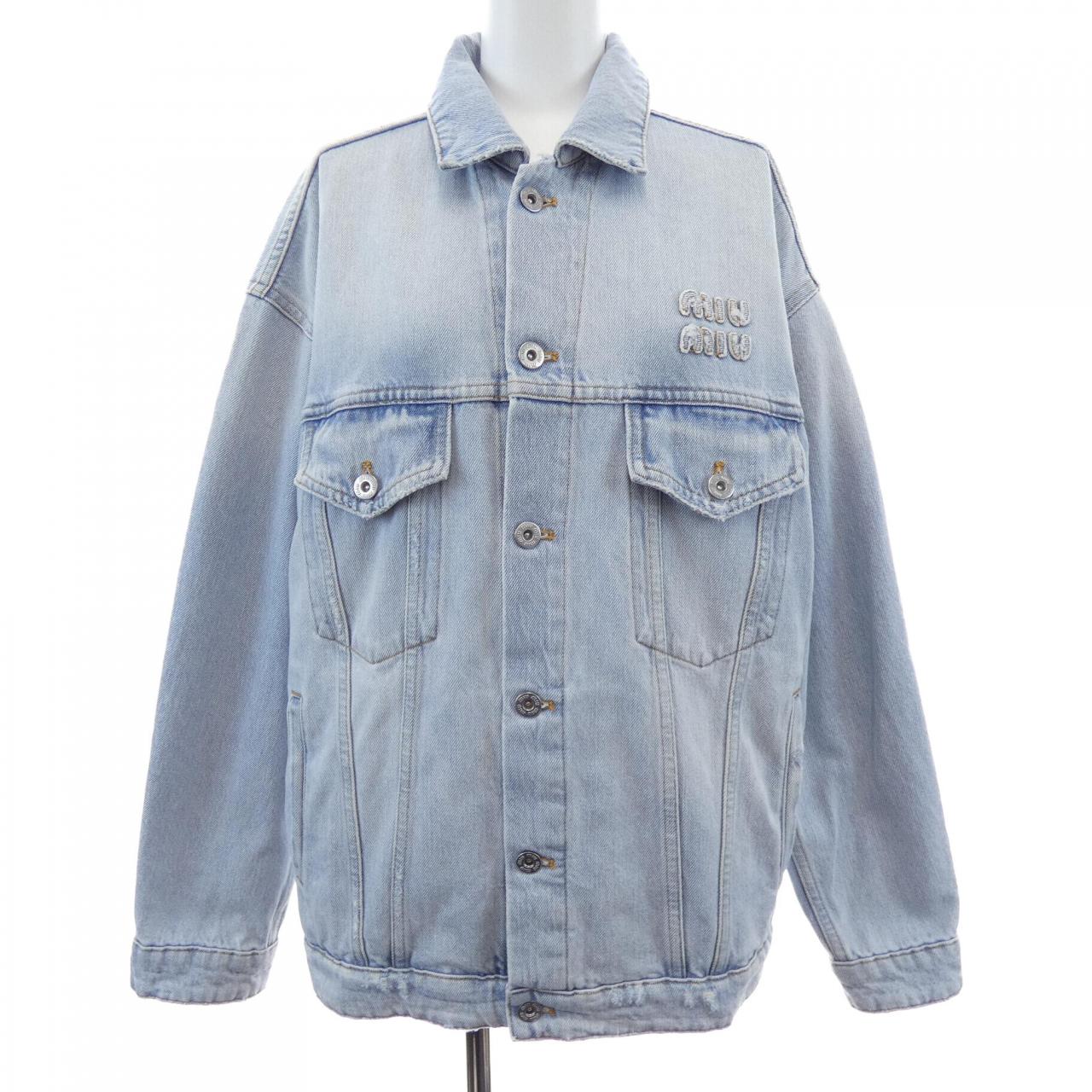 ミュウミュウ MIU MIU MIU MIU ロゴ GWB144 11D8 デニムジャケット