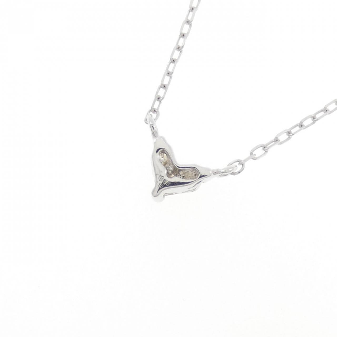 K10WG ハート ダイヤモンド ネックレス 0.10CT