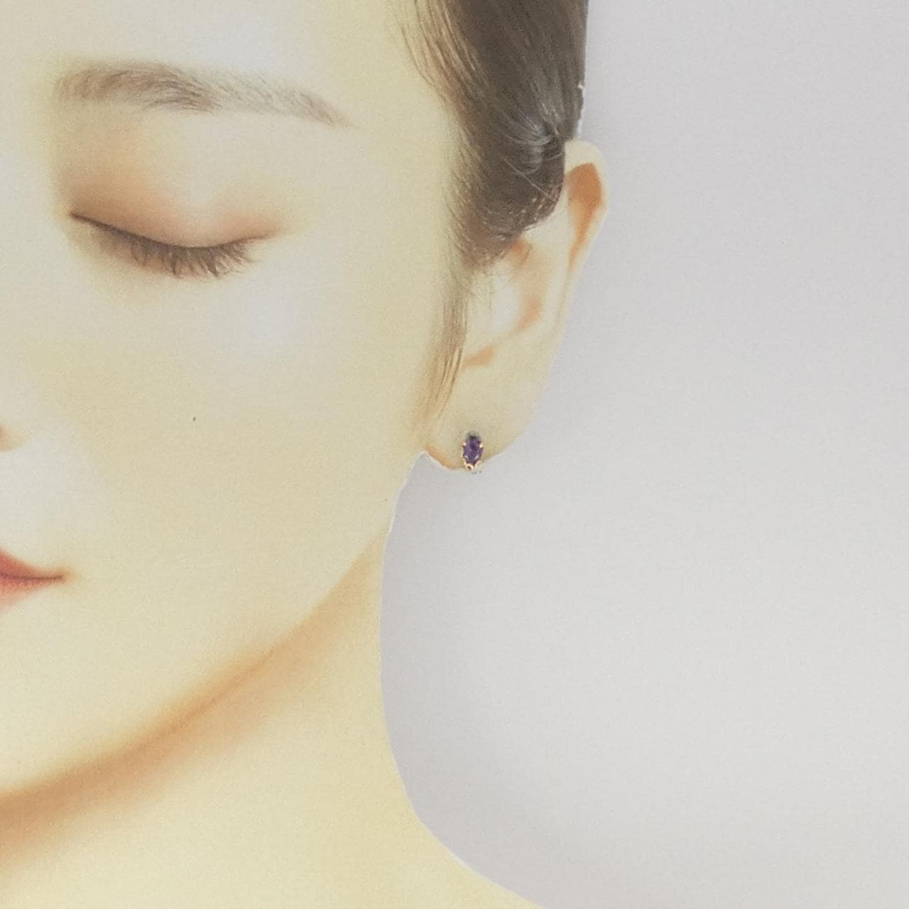 K18YG amethyst earrings
