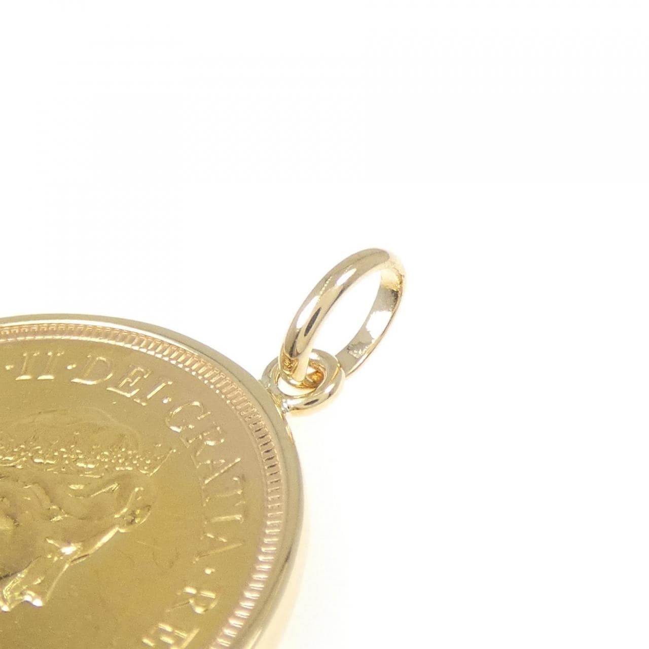 K18YG(枠) コイン ペンダント