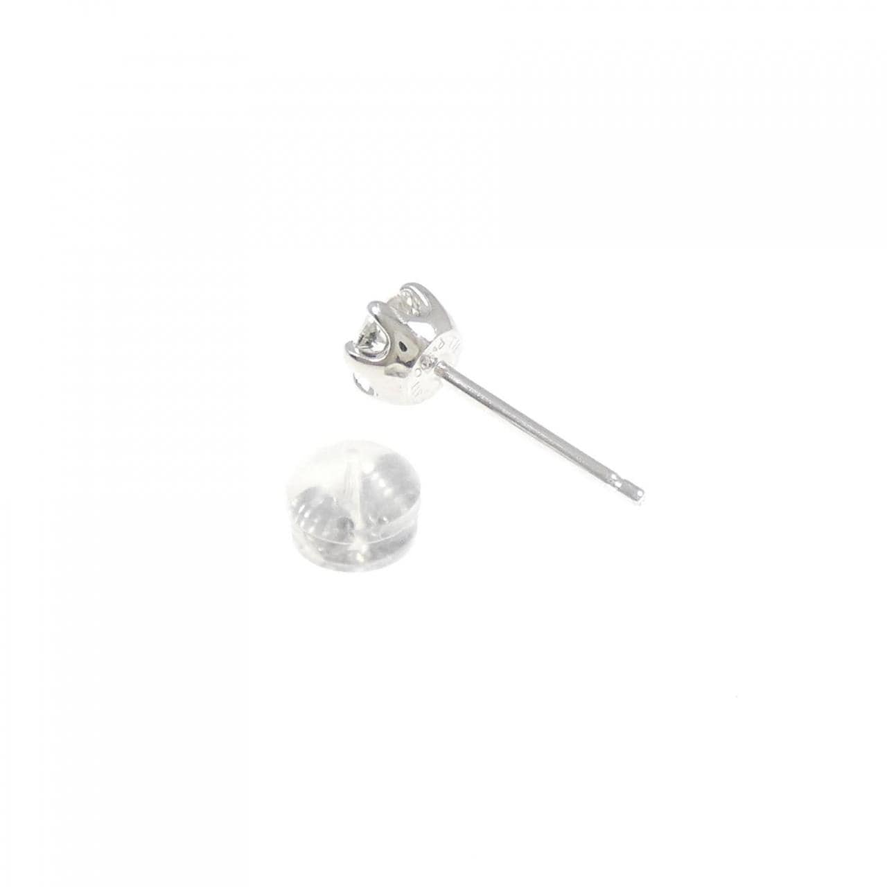 PT900 ソリティア ダイヤモンド ピアス 0.411CT 片耳