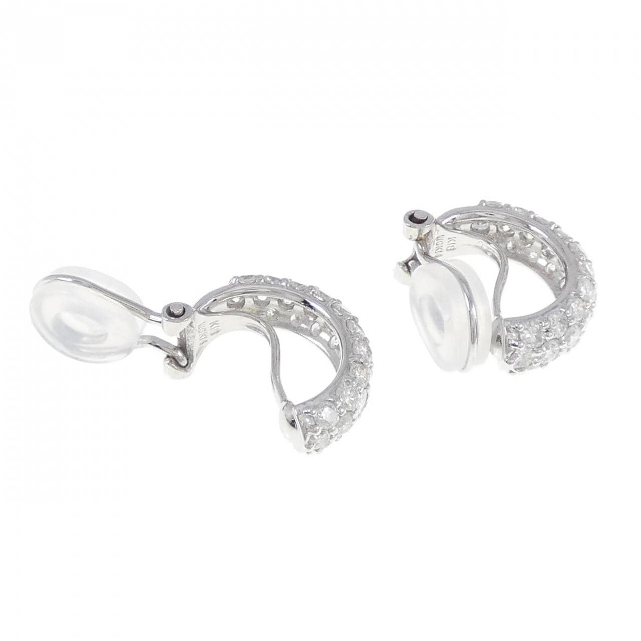 K18WG/K14WG Diamond earrings 2.20CT
