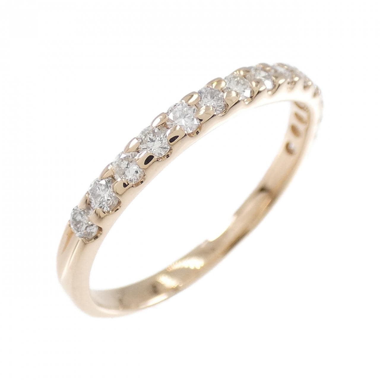 K18PG ハーフエタニティ ダイヤモンド リング 0.30CT