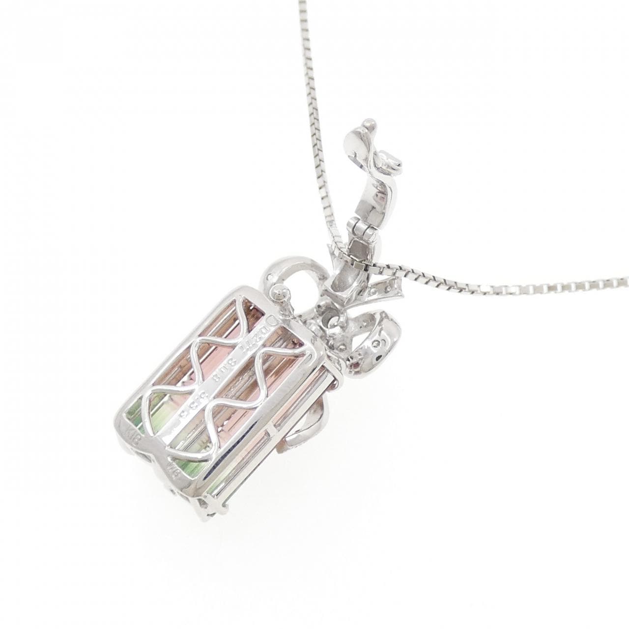 K18WG トルマリン ネックレス 6.41CT