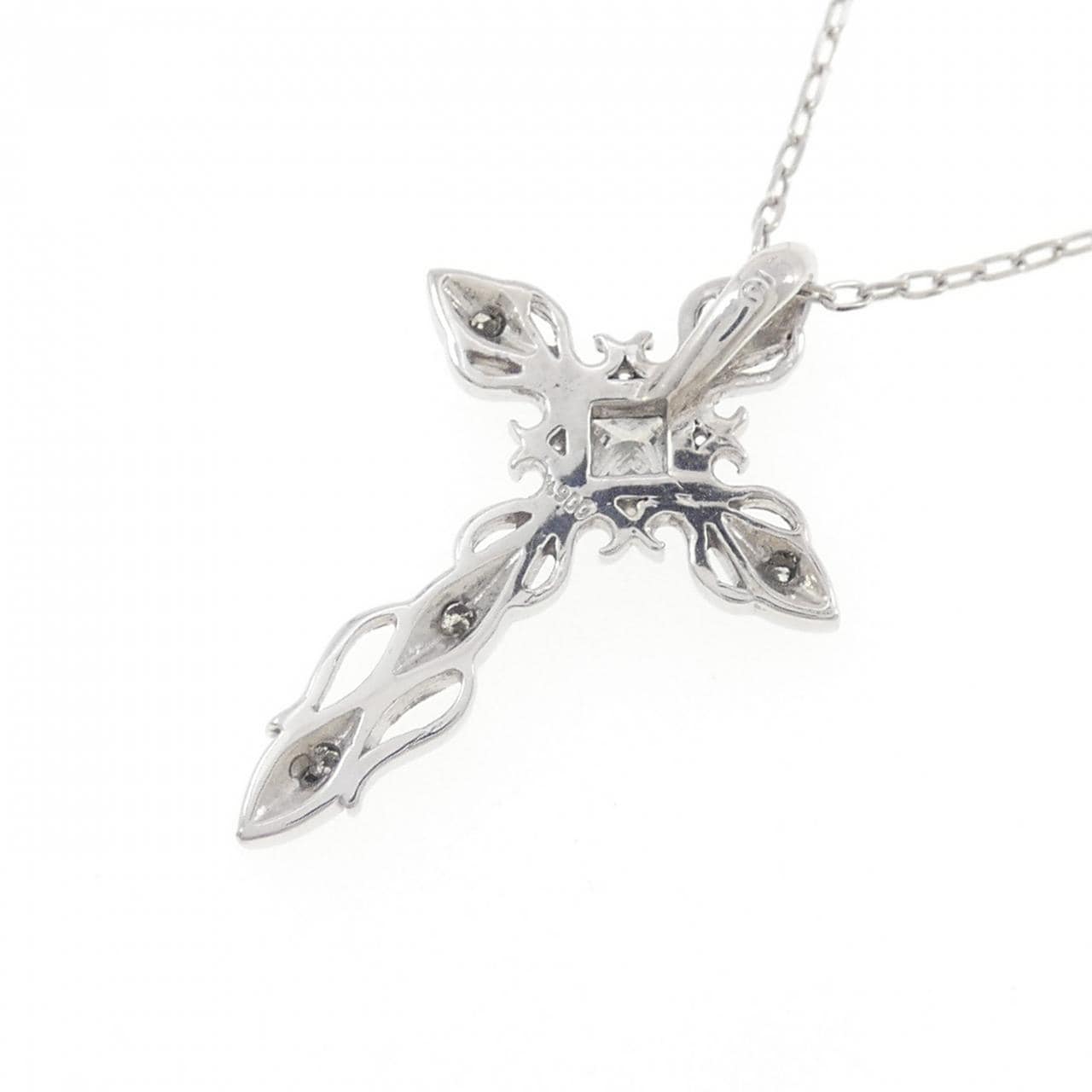 PT900/PT850 クロス ダイヤモンド ネックレス 0.15CT