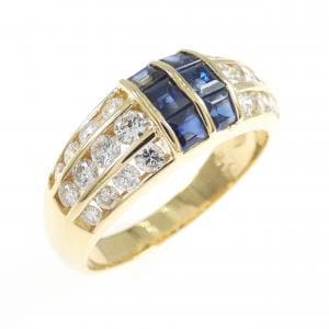K18YG サファイヤ リング 0.62CT