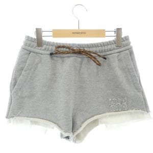 ミュウミュウ MIU MIU コットンフリースショートパンツ MIU MIU ロゴ MJP321 S000 15AU ショートパンツ