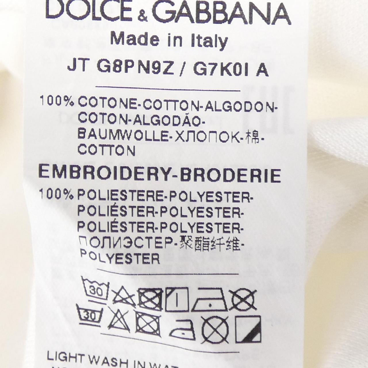 ドルチェアンドガッバーナ DOLCE&GABBANA G8PN9Z/G7K0I Tシャツ