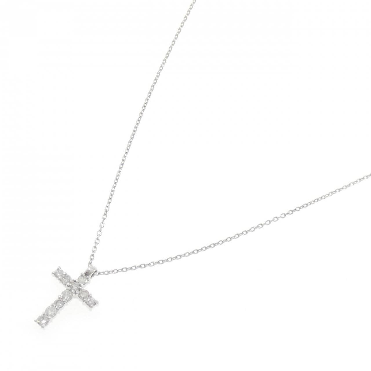 PT850 クロス ダイヤモンド ネックレス 0.33CT