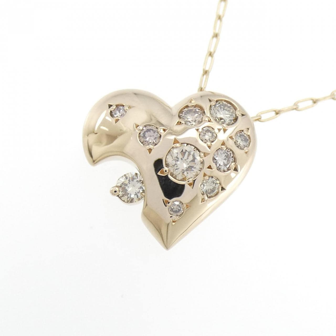 カシケイ ハート ダイヤモンド ネックレス 0.40CT