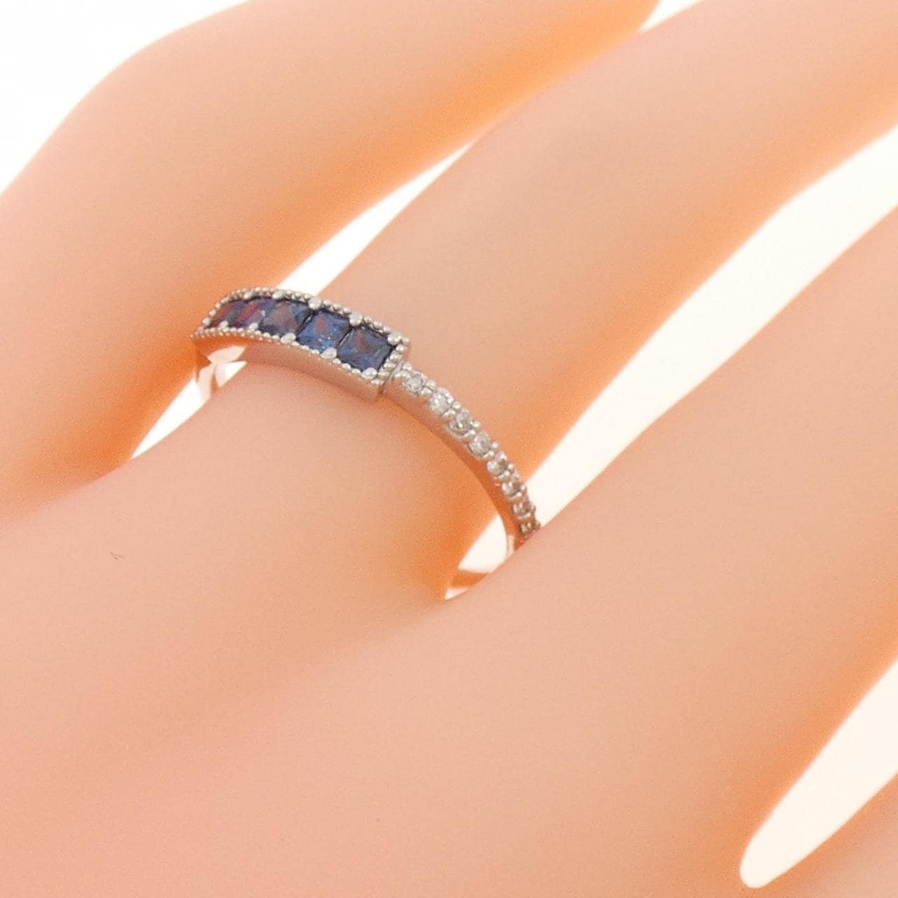 PT900蓝宝石戒指0.34CT