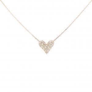 K10PG ハート ダイヤモンド ネックレス 0.15CT