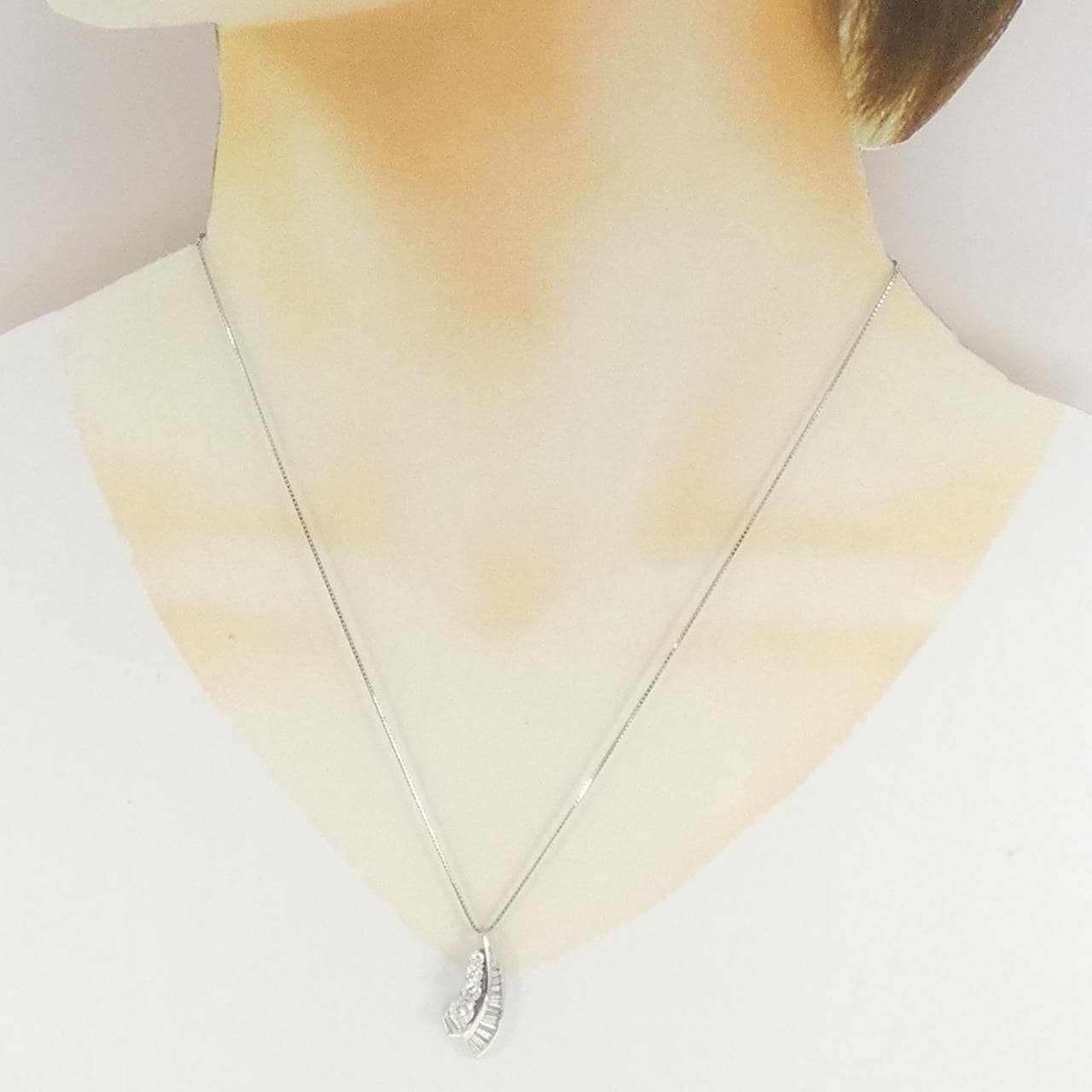 PT900/PT850 ダイヤモンド ネックレス 1.13CT