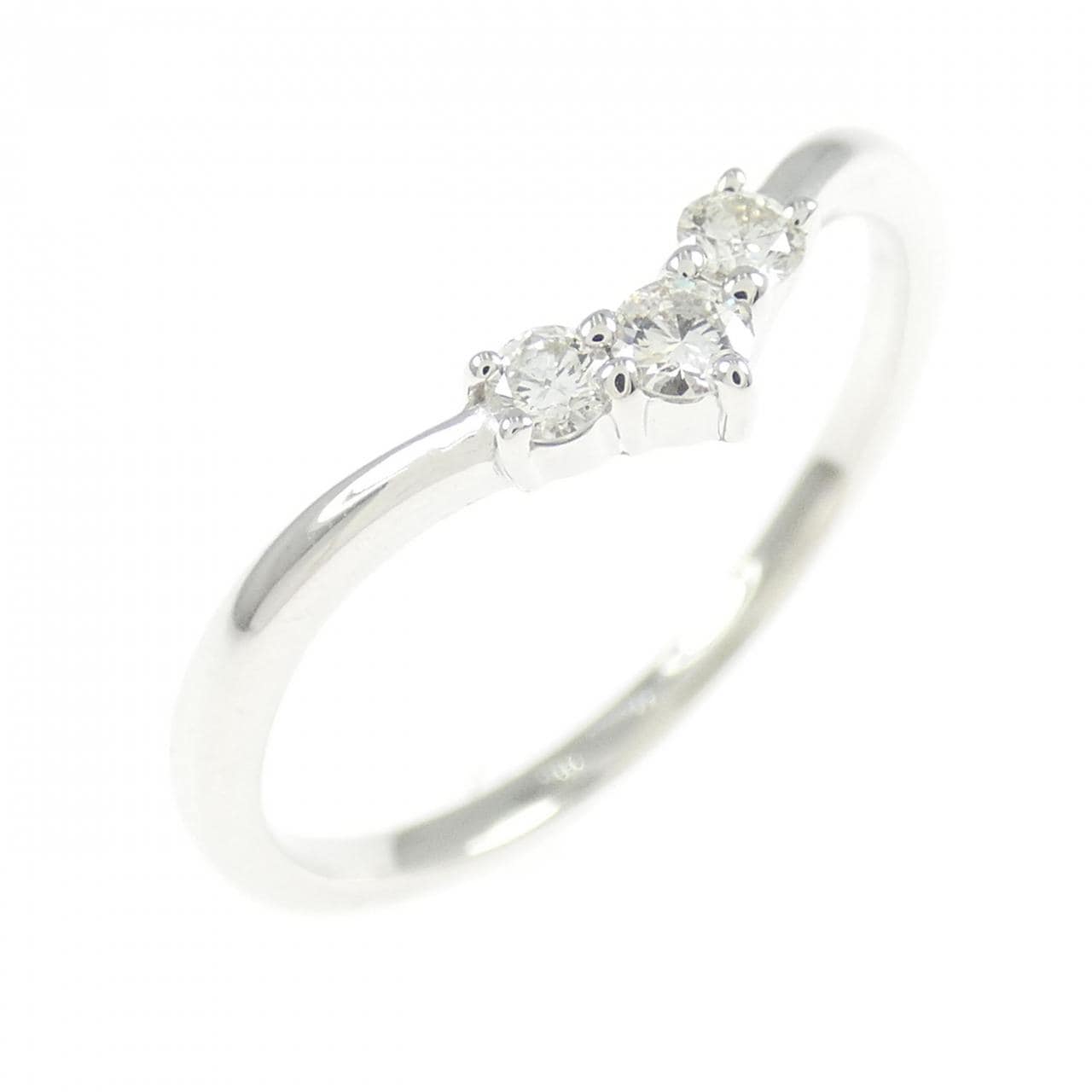 K18WG ダイヤモンド リング 0.13CT