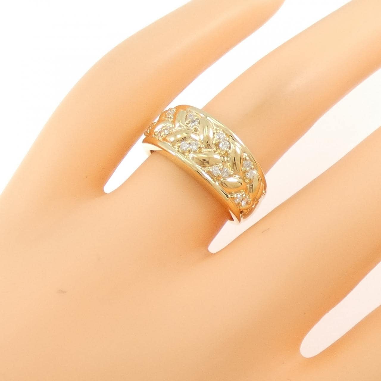 K18YG ダイヤモンド リング 0.19CT