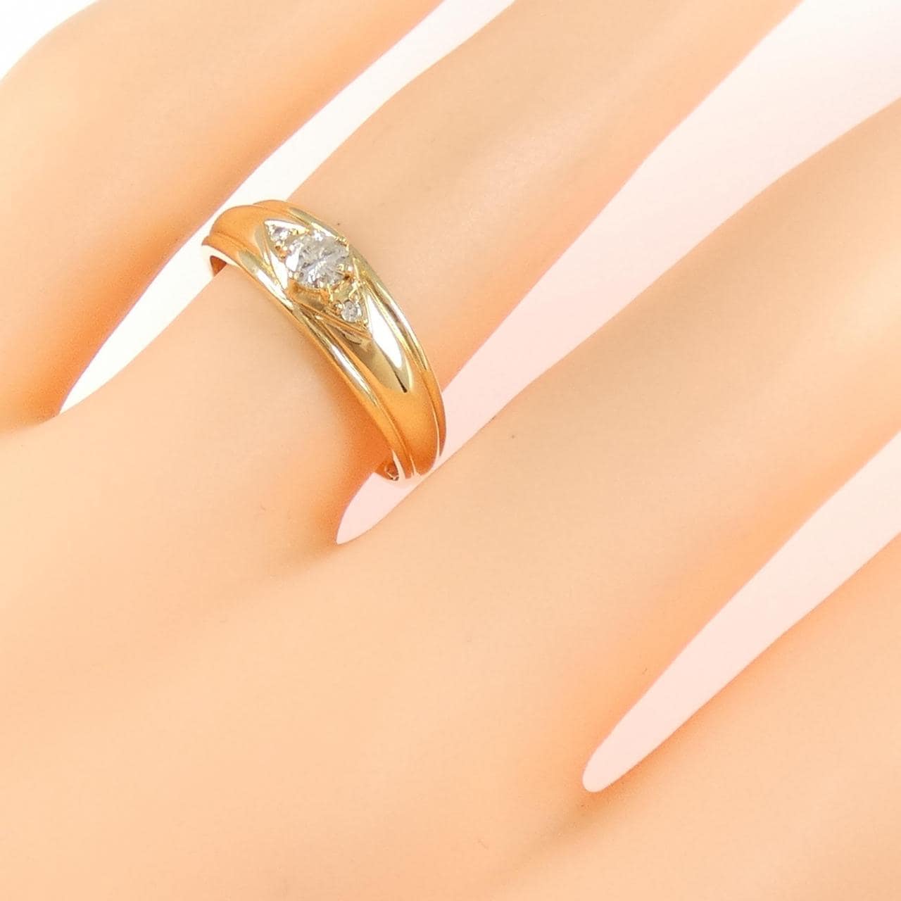 K18YG ダイヤモンド リング 0.14CT