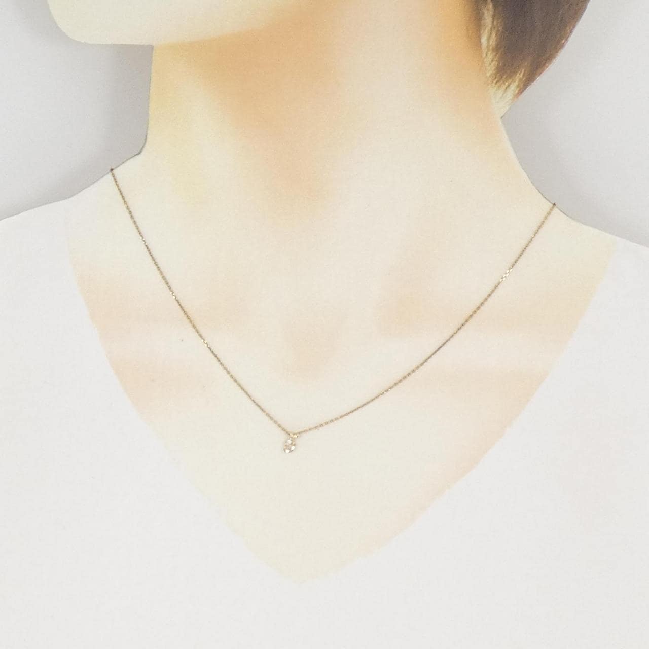 アガット ダイヤモンド ネックレス 0.01CT