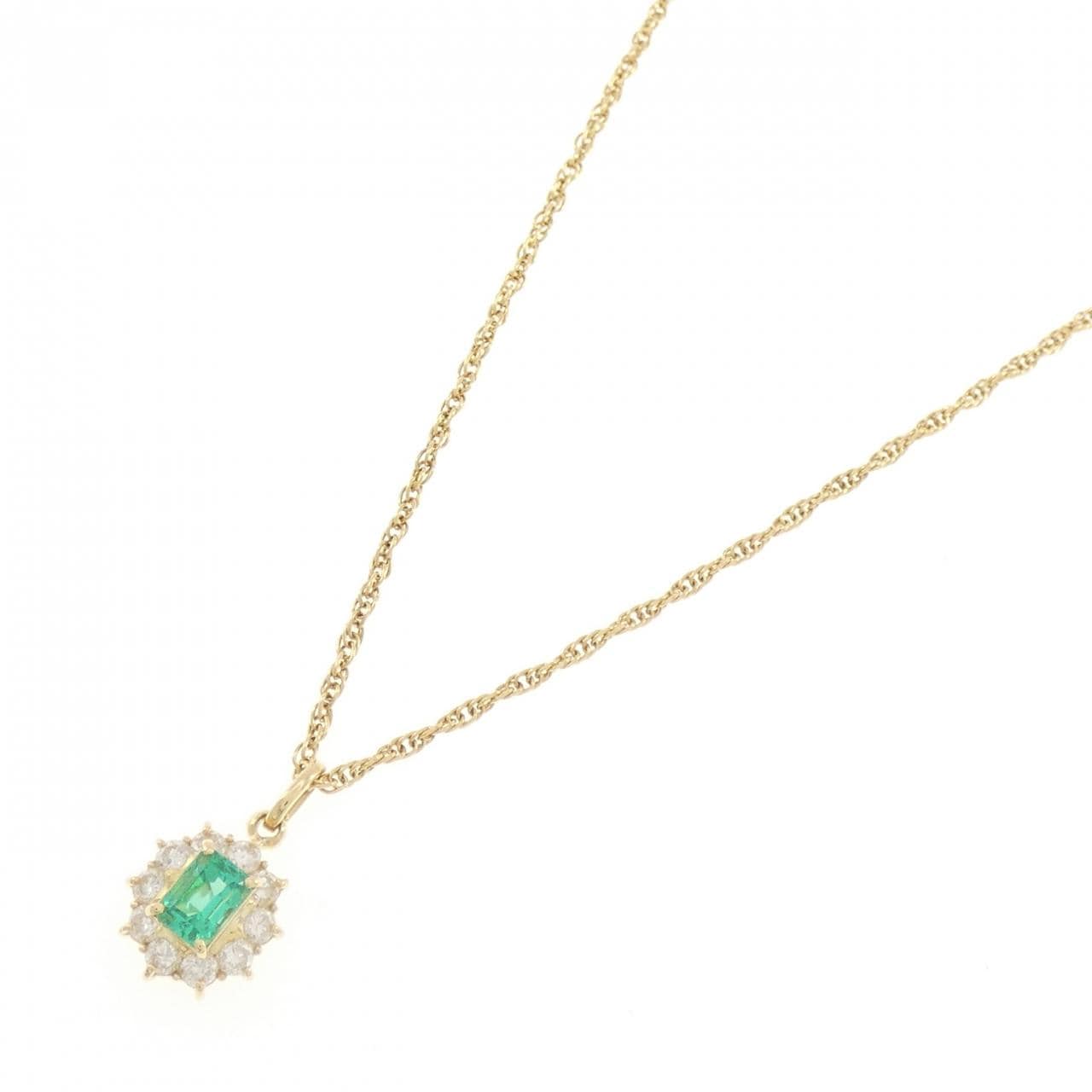 K18YG エメラルド ネックレス 0.43CT