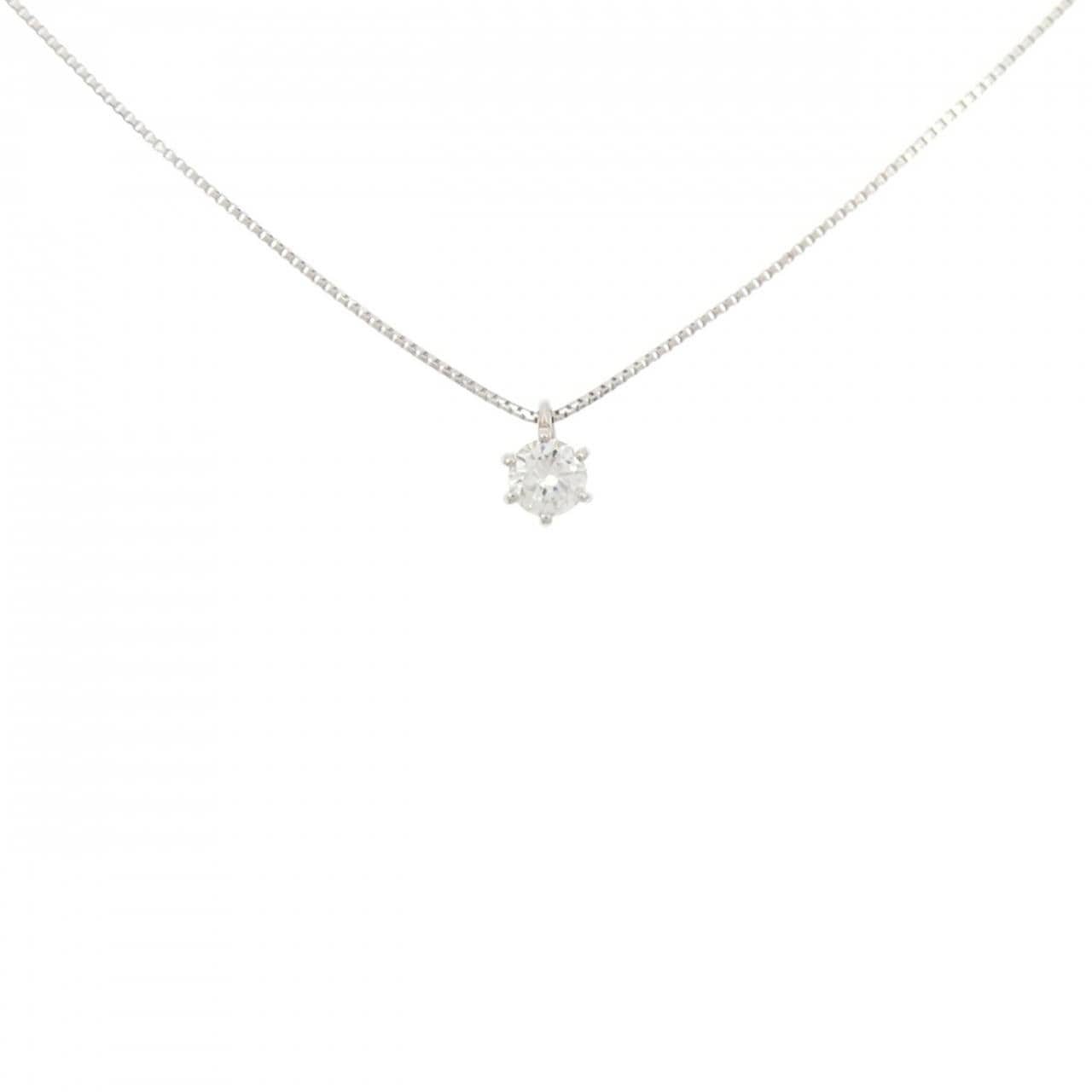 PT ソリティア ダイヤモンド ネックレス 0.18CT