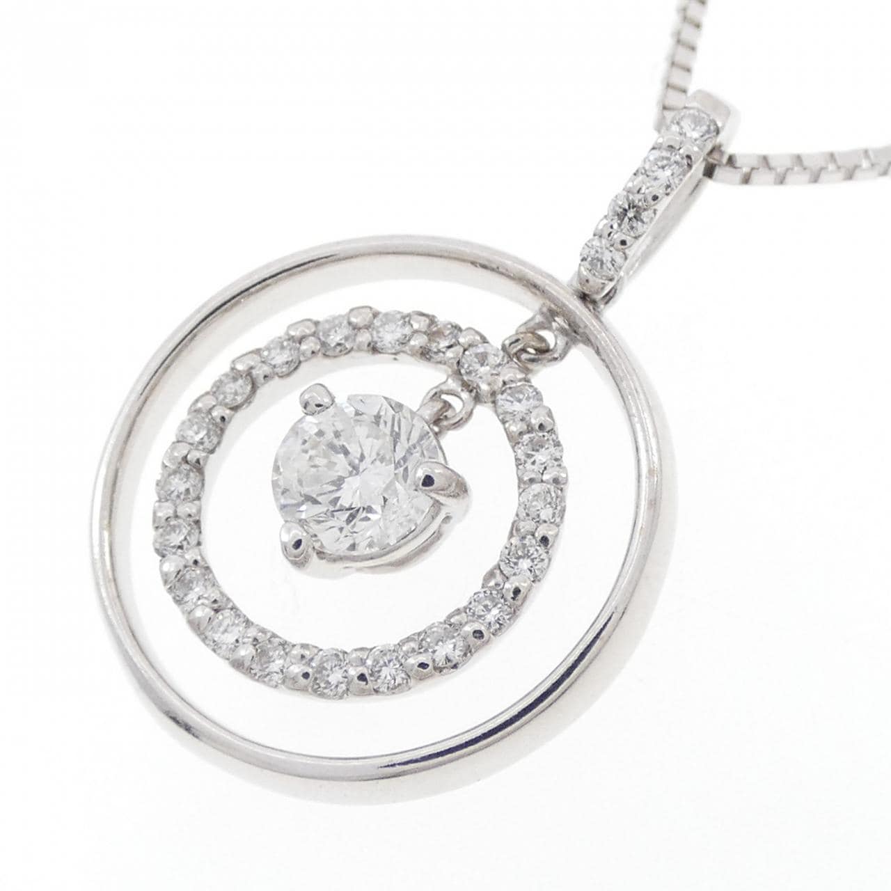 K18WG ダイヤモンド ネックレス 0.30CT