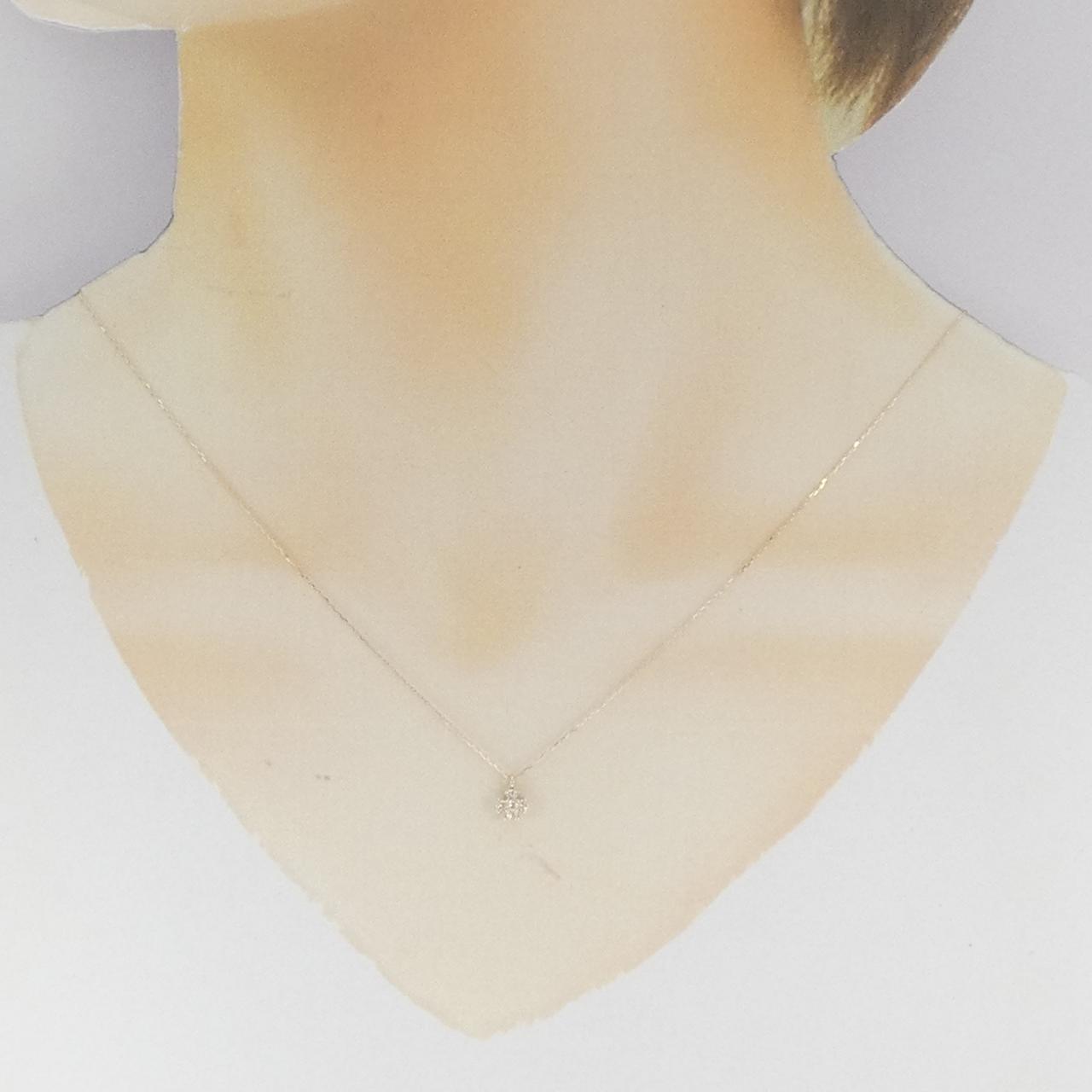 【新品】K10YG ダイヤモンド ネックレス 0.10CT