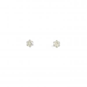 PT900 ソリティア ダイヤモンド ピアス 0.10CT