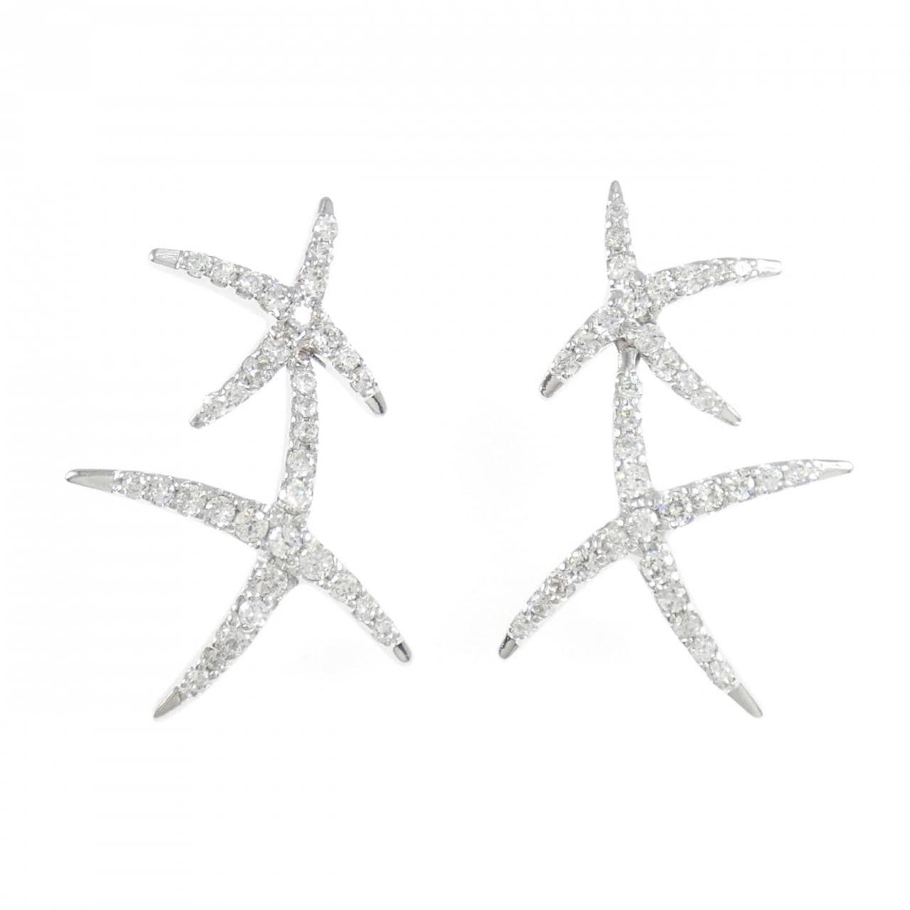 K18WG キュービック ピアス