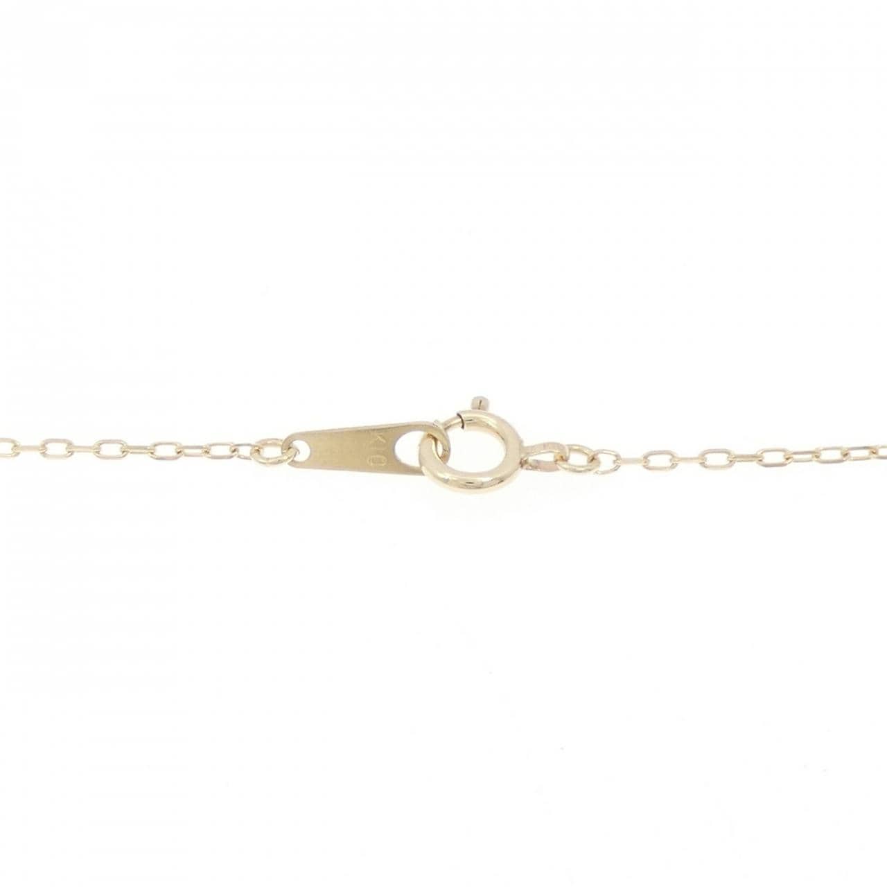 K10YG ソリティア ダイヤモンド ネックレス 0.1CT