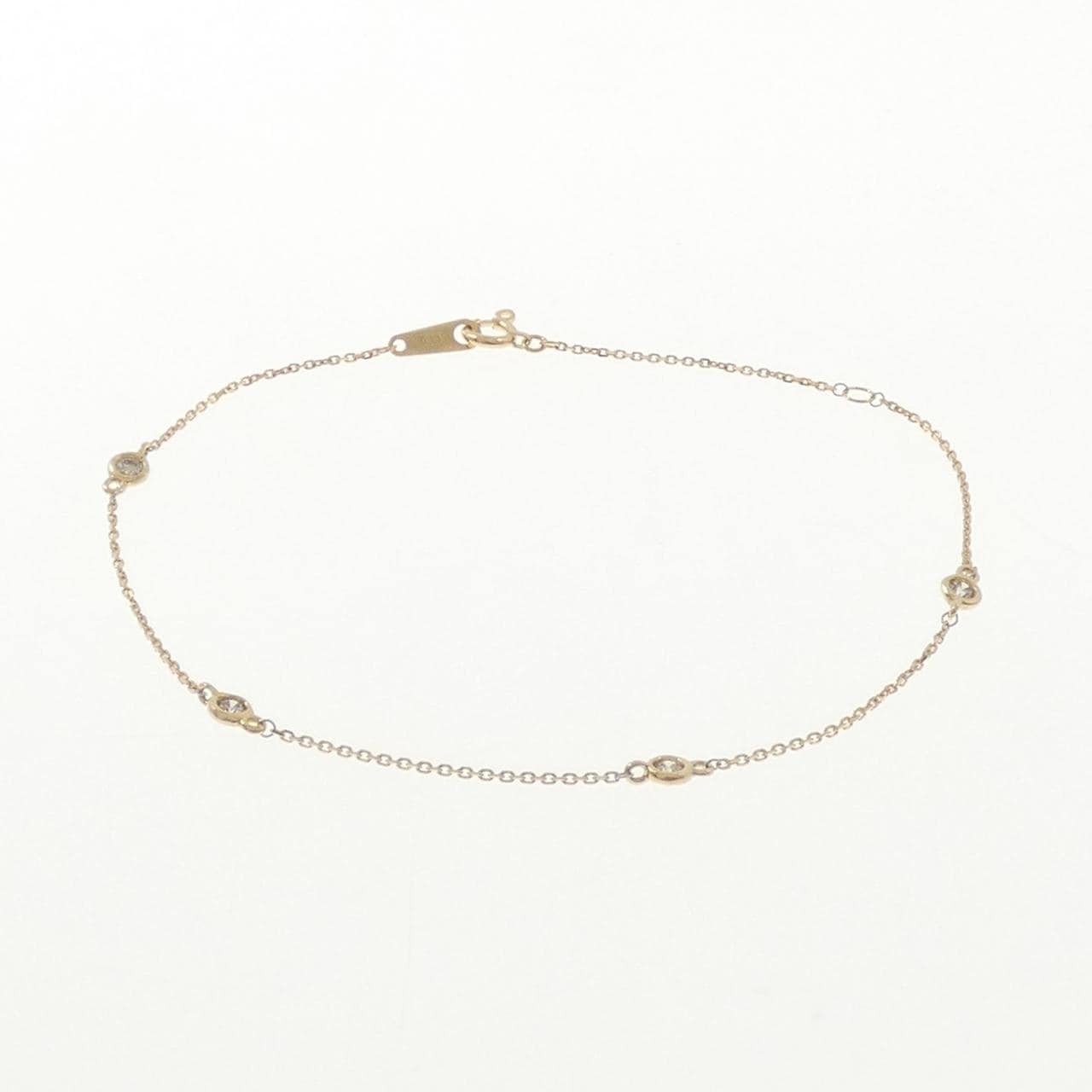 K18YG/K18WG ダイヤモンド ブレスレット 0.15CT