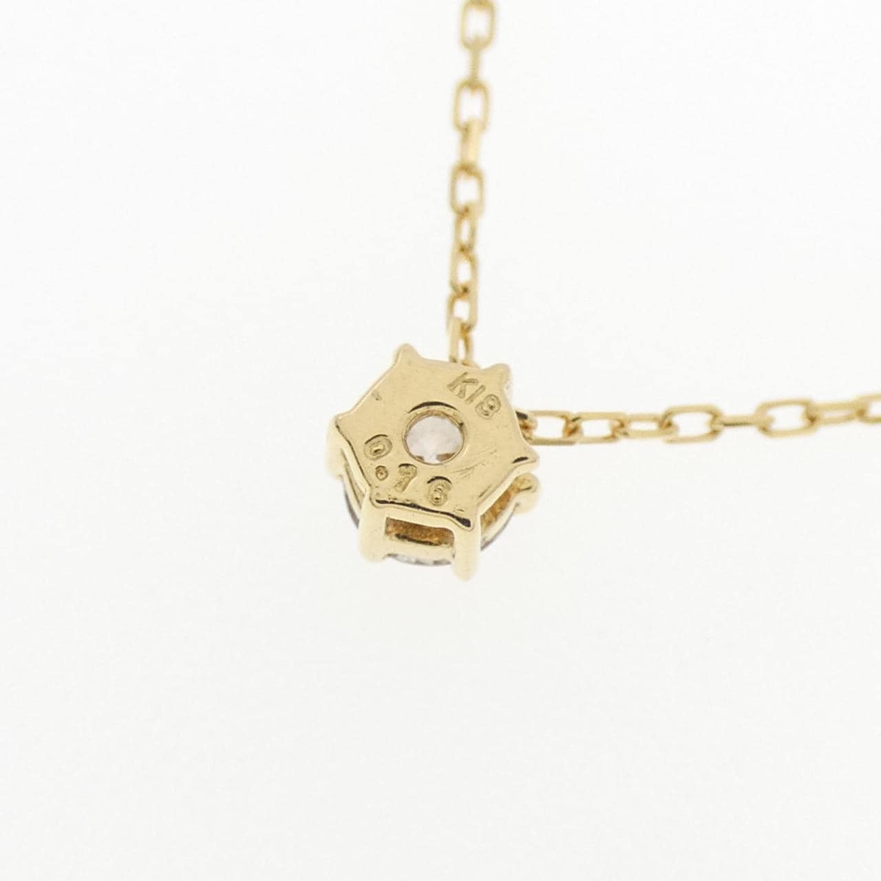 K18YG ソリティア ダイヤモンド ネックレス 0.16CT
