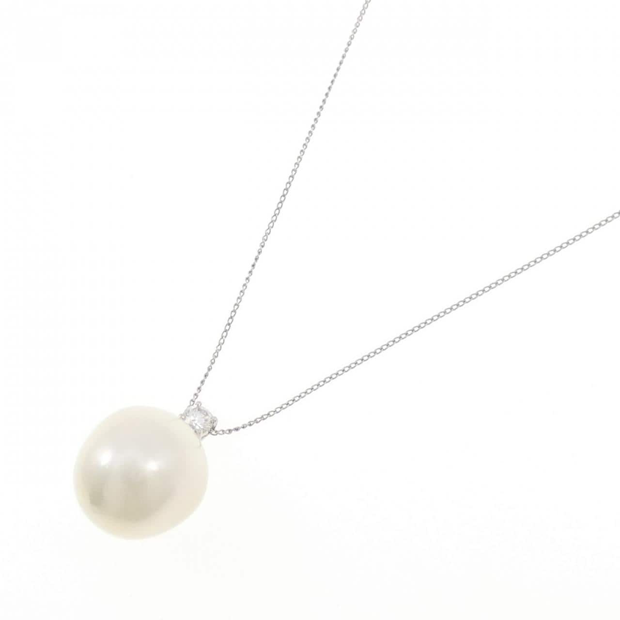 PT950/PT850 白蝶パール ネックレス 13.3mm