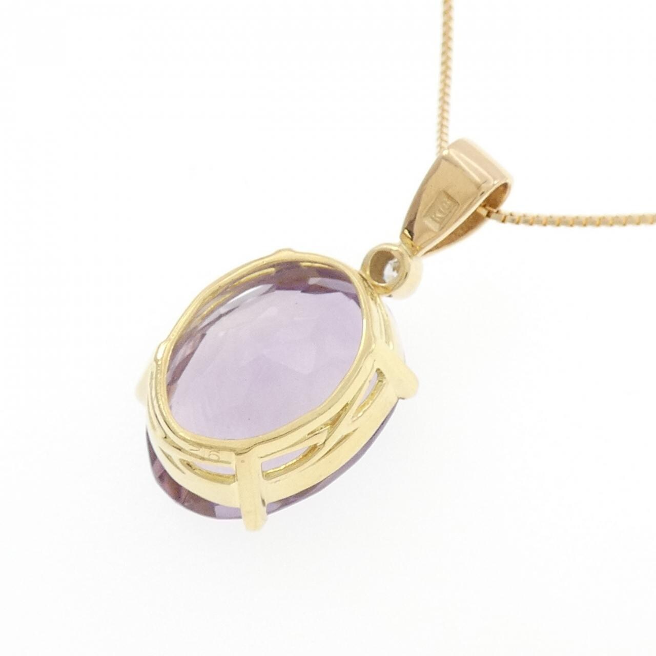 K18YG アメジスト ネックレス 9.12CT