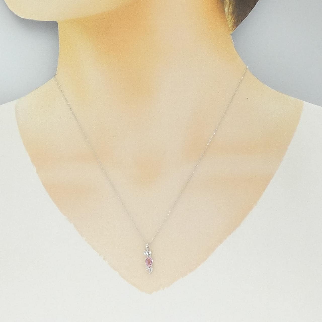 K18WG サファイヤ ネックレス 0.50CT
