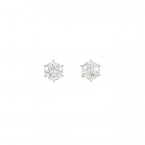 【リメイク】PT900/ST ダイヤモンド ピアス 0.315CT 0.318CT D VS1-2 VG