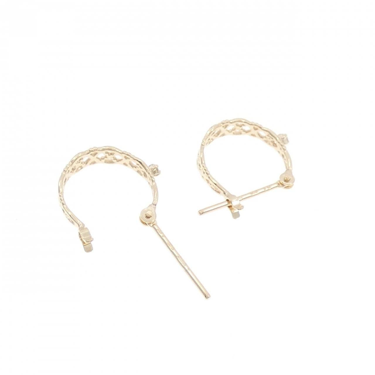 シエナ ロゼ ダイヤモンド ピアス 0.02CT