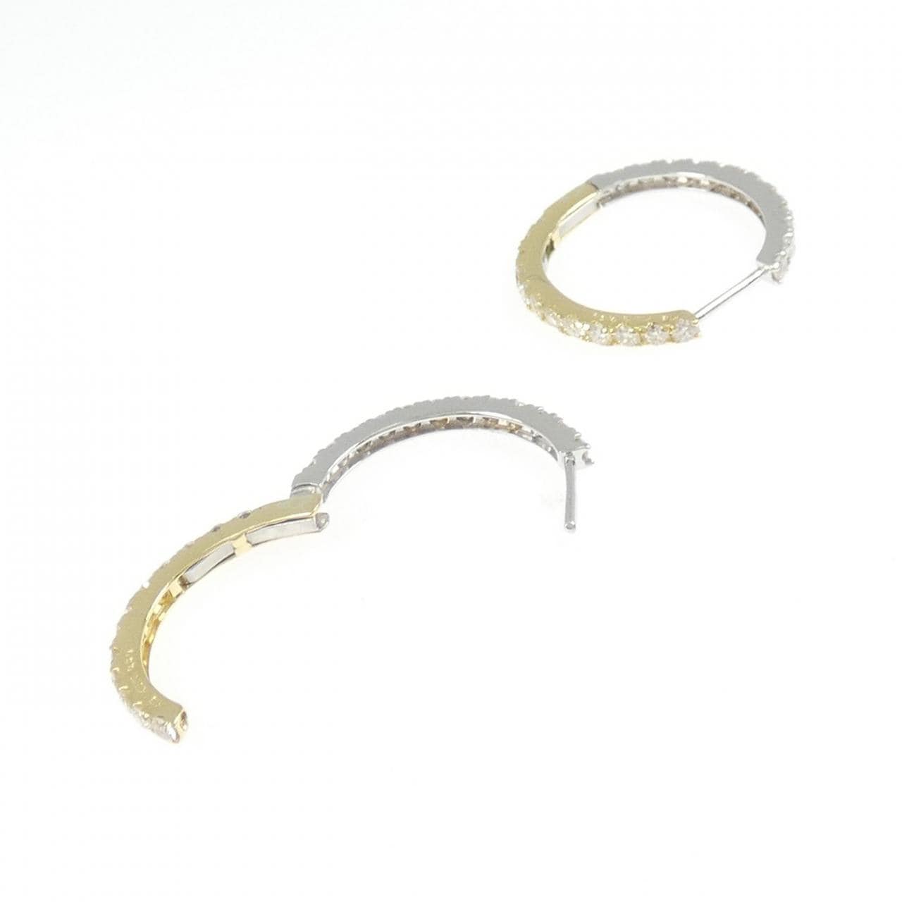 K18YG/K18WG ダイヤモンド ピアス 1.00CT