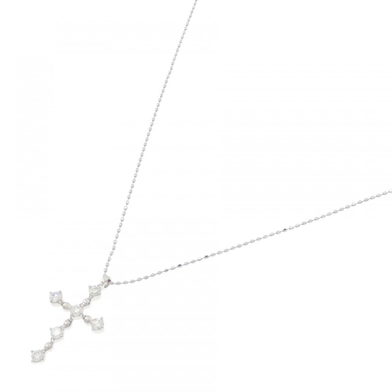 クミキョク クロス ダイヤモンド ネックレス 0.30CT