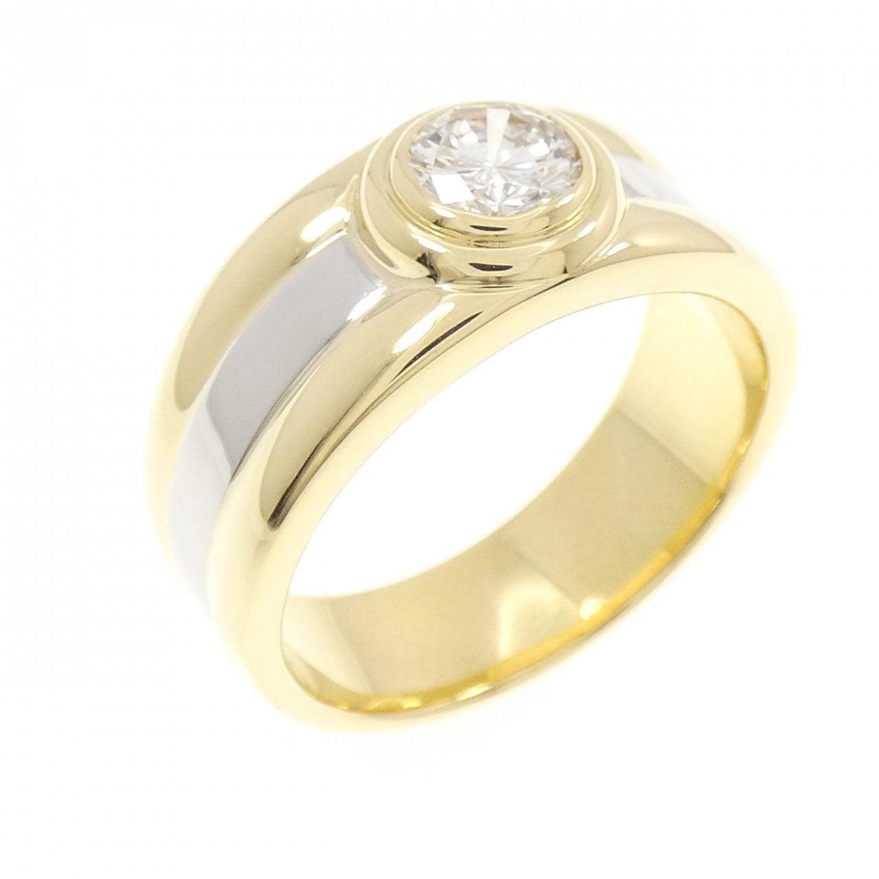 K18YG/PT900 ダイヤモンド リング 0.57CT
