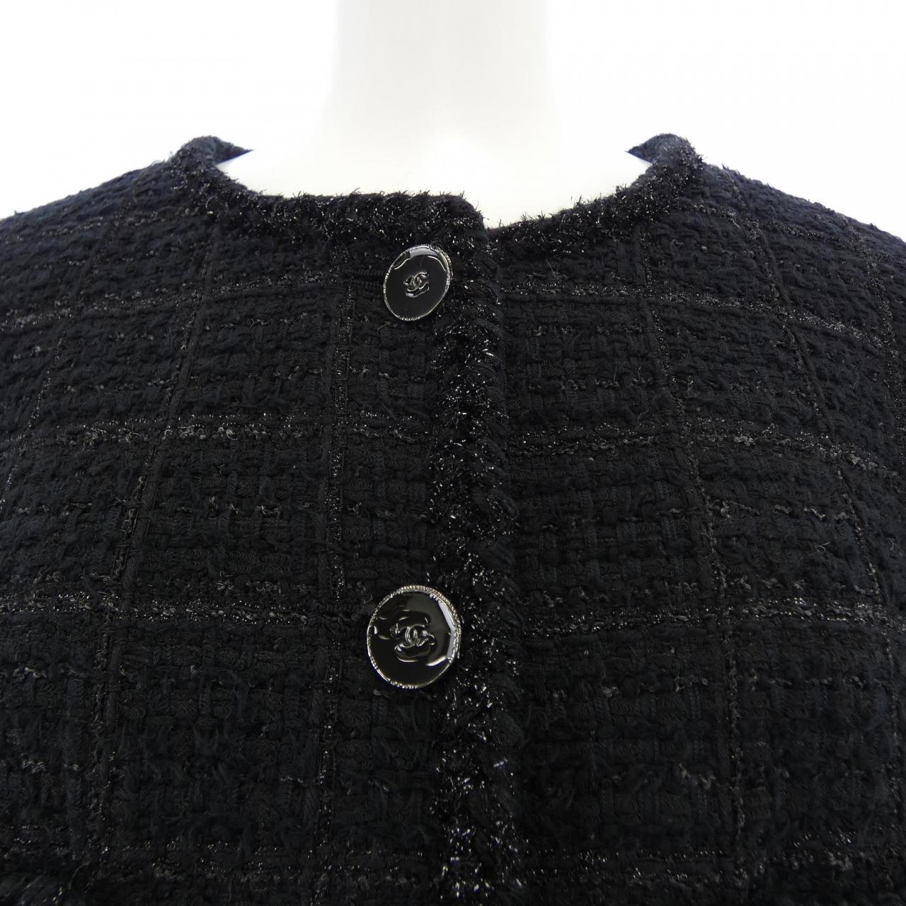 シャネル CHANEL LOOK56 P80445V72486 25B ノーカラージャケット