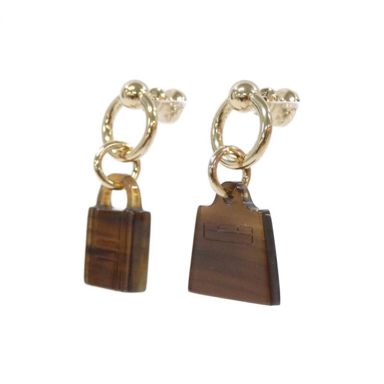 HERMES amulettes Maroquinier 057003FD Earrings