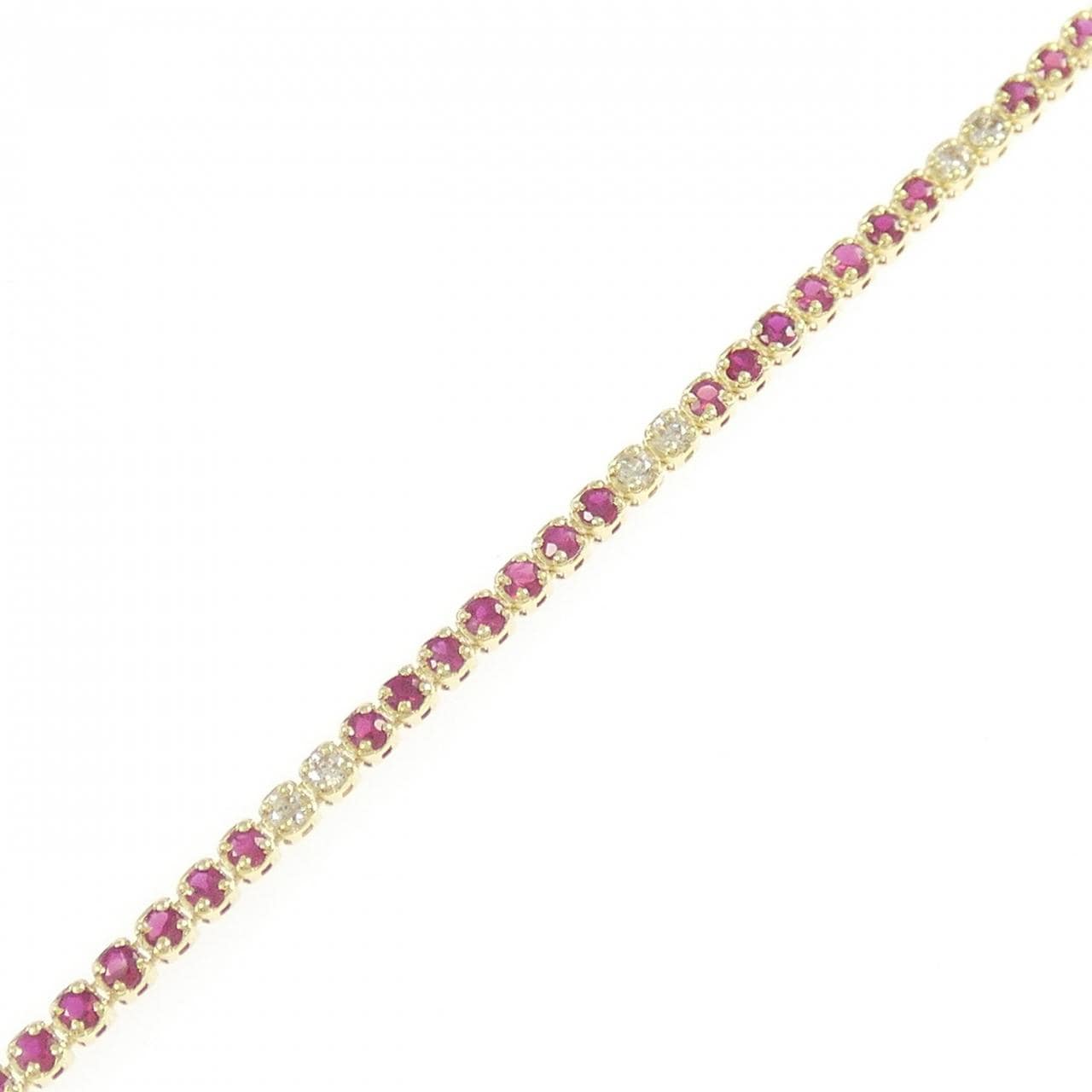 K18YG ルビー ブレスレット 1.00CT